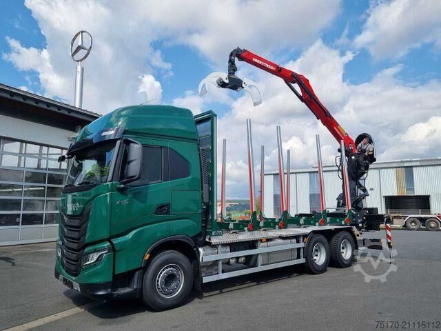 Транспортировщик древесины Iveco X-WAY AS300X57ZP ON+ 6x4 Palfinger Epsilon M12 Z