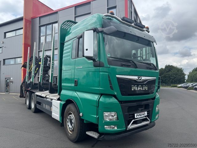 Лесовоз MAN TGX 33.580 6x4 BL Kurzholz mit TajfunLIV 120Z 96