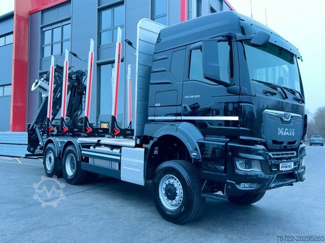 Лесовоз MAN TGS 26.520 6x4-4 BL Schemel Epsilon M120Z96 Kran