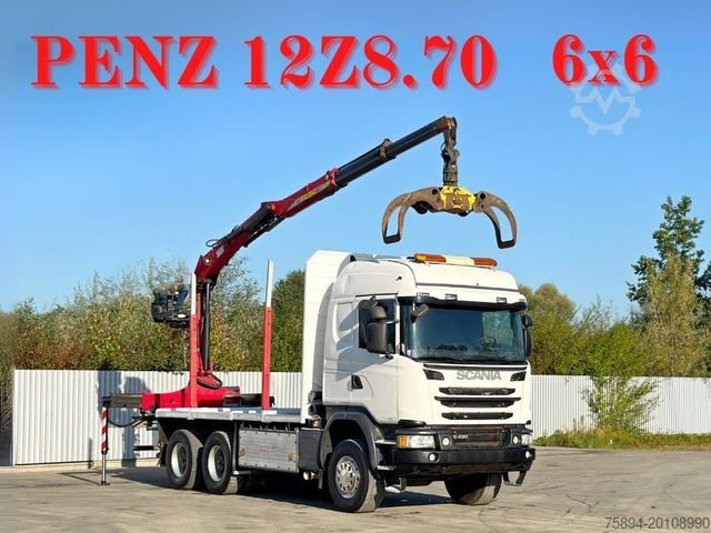 Лесовоз SCANIA G490* HOLZTRANSPORTER * PENZ 12Z8.70* 6x6