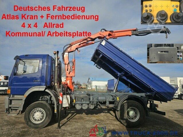Трехсторонний самосвал Mercedes-Benz Atego 1828 4x4 Atlas AK85.1 + FB +Kommunalplatte