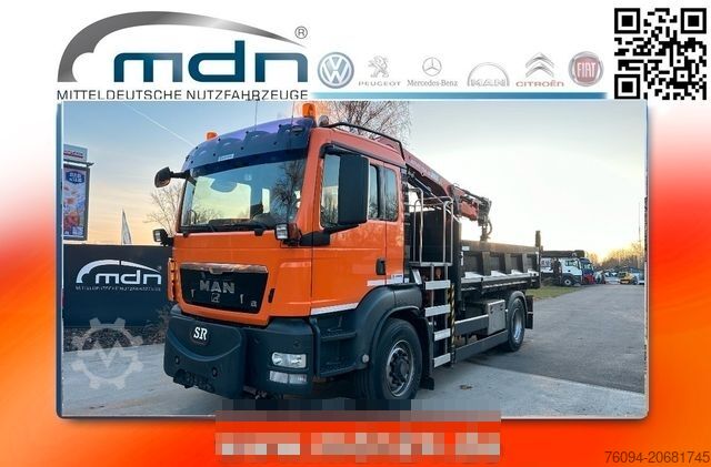 Трехсторонний самосвал MAN TGS 18.320 4x4 Kipper KRAN 21m FUNK Winterdienst