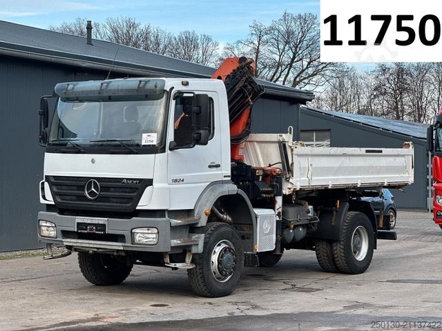 Трехсторонний самосвал MERCEDES-BENZ Axor 1824 4x4 EU5 DSK, Palfinger PK9501 LK 6m³