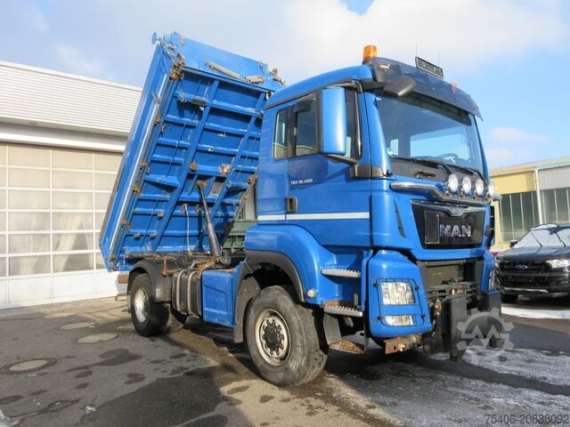Трехсторонний самосвал man TGS 18.480 4x4 BB, Euro 6, AHK, Frontanbauplatte
