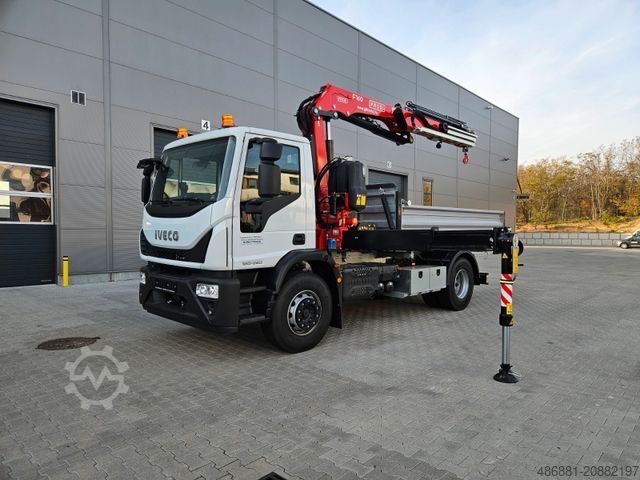 Трехсторонний самосвал IVECO MLC 180E28 Dreiseitenkipper mit Kran