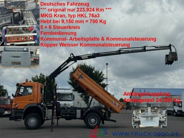 Трехсторонний самосвал Mercedes-Benz Axor 2133 4x4 Kran Winterdienstausstattung