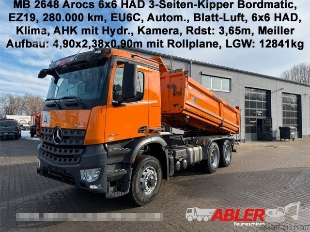 Трехсторонний самосвал MERCEDES-BENZ 2648 Actros 6x6 HAD 3-S. Kipper Bordmatic