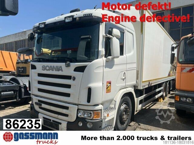 Фургон (грузовой автомобиль) Scania G420 6x2, Liftachse, Hiab LBW, Motor defekt!