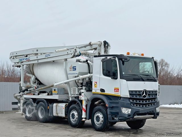 Автобетононасос MERCEDES-BENZ AROCS 3743 * Betonpumpe + FUNK * 8x4 * TOP