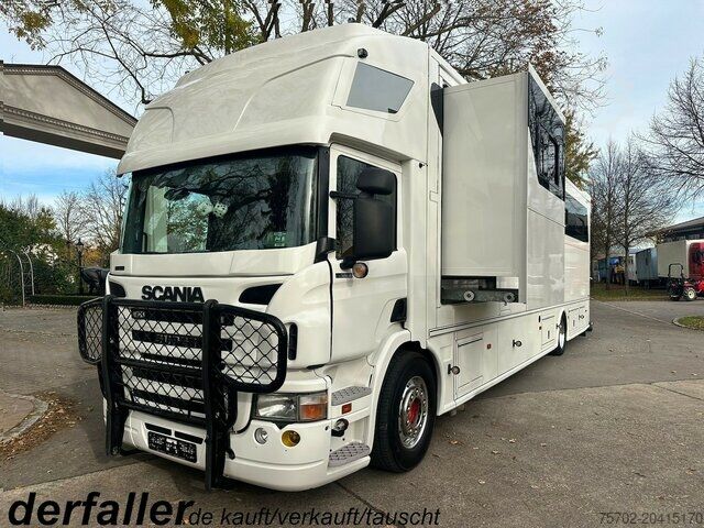 Скотовоз Scania P310 6 Pferde Popout Wohnmobilzulassung