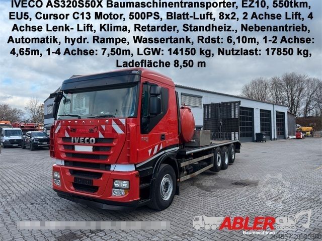 Автовоз IVECO AS320S50 Baumaschinentransporter hydr. Rampe
