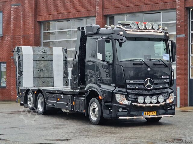 автомобиль-фургон для перевозки автомобилей Mercedes-Benz Actros 2553 6x2 - Flabad hydraulic ramps/extens...