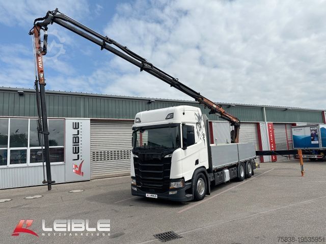 Кран-манипулятор на шасси грузовика SCANIA R 450 6x2*4NB*Atlas mit Jib* VollLuft*Lift/Lenk*
