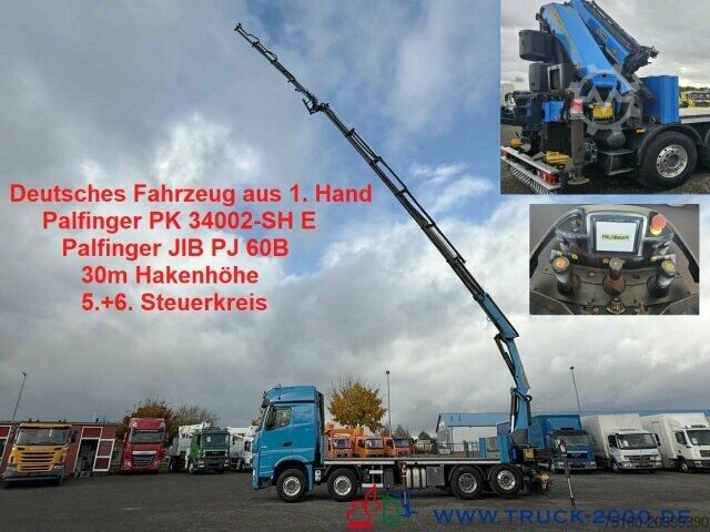 Кран-манипулятор на шасси грузовика Mercedes-Benz Actros 3251 Palfinger PK 34002 SH + Jib 30m + FB