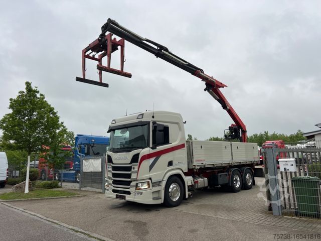 Кран-манипулятор на шасси грузовика SCANIA R500 Baustoff /2-Seiten-Kipper/Kran Fassi 215
