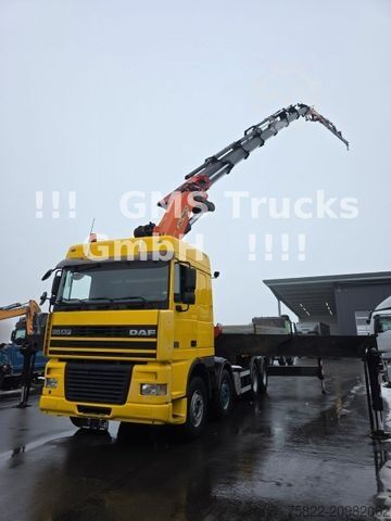 Кран-манипулятор на шасси грузовика DAF 95XF / 8X4 / 35m Kran Palfinger PK90002 / WINCH