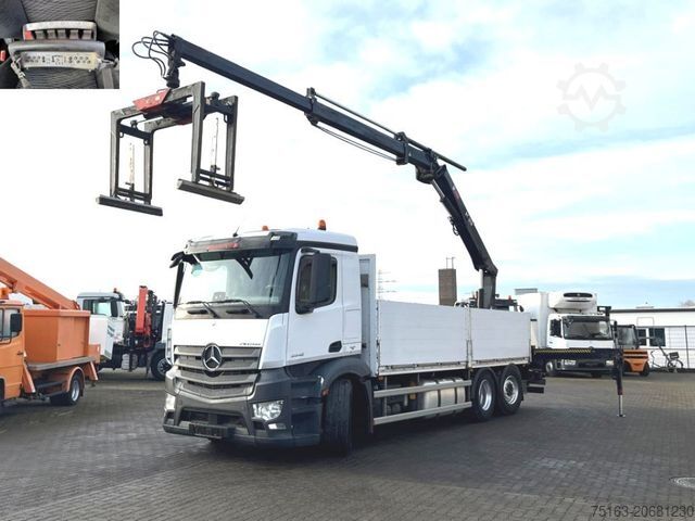 Кран-манипулятор на шасси грузовика MERCEDES-BENZ Antos 2542 6x2 Pritsche Heckkran Hiab XS 177 Fun