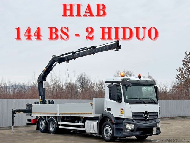 Кран-манипулятор на шасси грузовика MERCEDES-BENZ ANTOS 2540* HIAB 144 BS - 2 HIDUO /FUNK