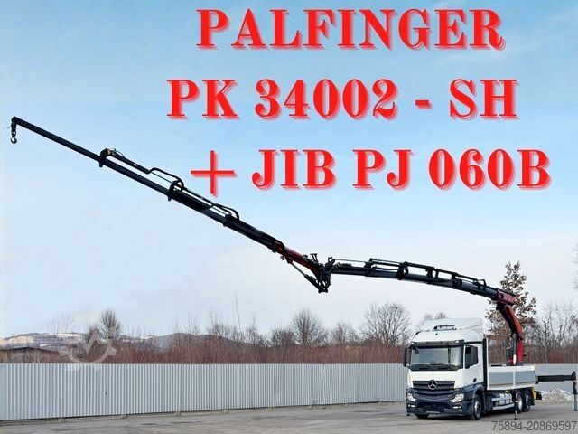 Кран-манипулятор на шасси грузовика MERCEDES-BENZ ACTROS 2545 * PK 34002 - SH +JIB /FUNK* 6x2