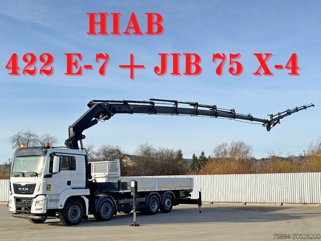 Кран-манипулятор на шасси грузовика MAN TGS 35.440* HIAB 422 E-7 + JIB 75 X-4 + FUNK