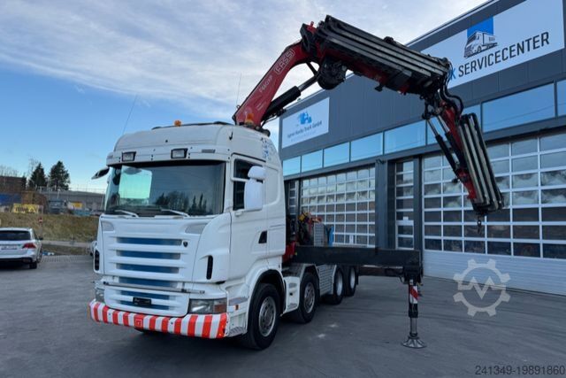 Кран-манипулятор на шасси грузовика SCANIA R480 8x4 Fassi 660 SZM/Pritsche