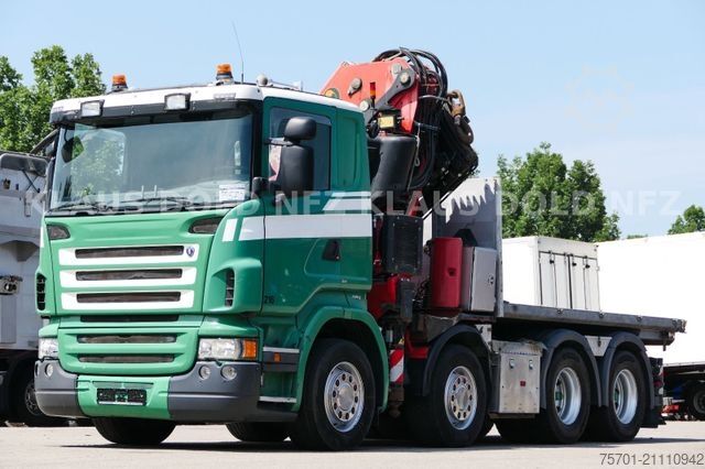 Кран-манипулятор на шасси грузовика SCANIA R 420 8x4 Wechselaufbau Kran Fassi Funk