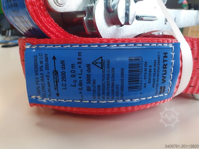 Крепежный ремень с храповым механизмом Wurth Pas mocujący z grzechotką Wurth ERGO 50mm L9M 5T CARGOLINE