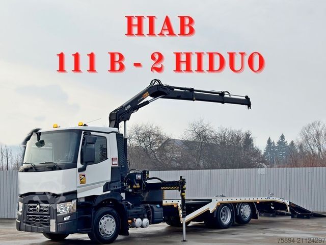 Эвакуатор RENAULT T 380 * HIAB 111 B - 2 HIDUO + FUNK / 6x2!