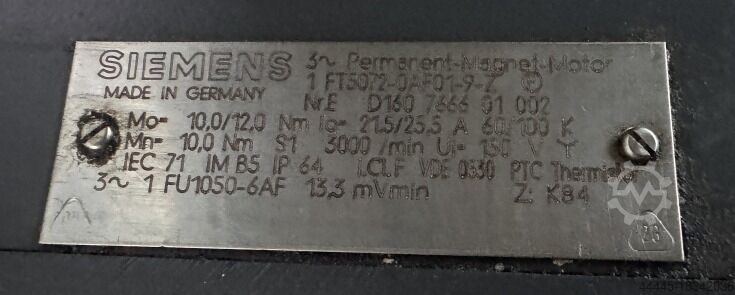 Двигатель SIEMENS 1FT5072-0AF01-9-Z