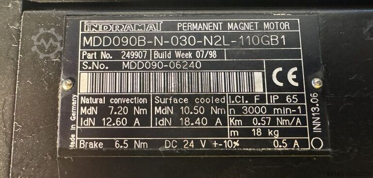 Двигатель INDRAMAT-Rexroth MDD090B-N-030-N2L-110GB1