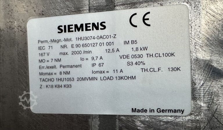 Двигатель SIEMENS 1HU3074-0AC01-Z