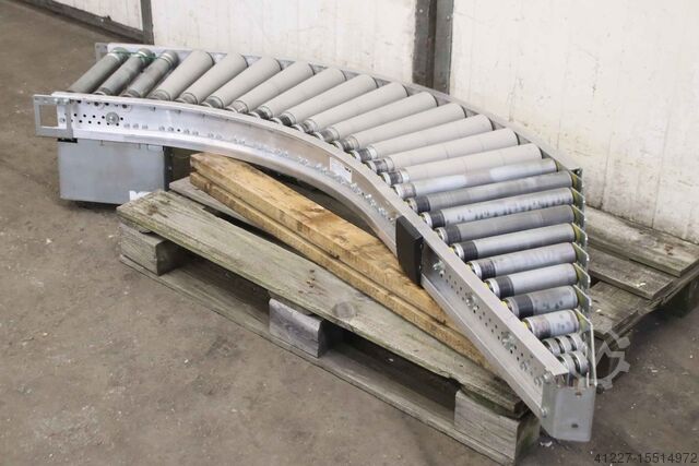 Изогнутый роликовый конвейер для подачи-выдачи TGW ZKRF Zu-Ablauf-KRF Förderbreite 410 mm