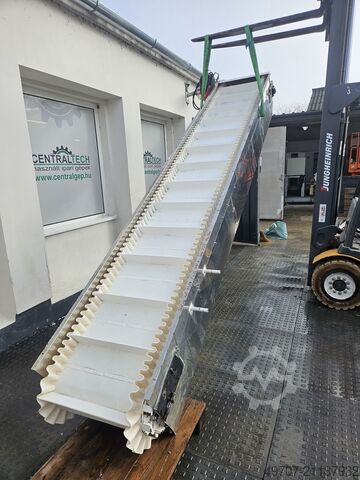 Конвейерная лента 445 x 60 см, лопастной конвейер Belt conveyor  4450x600mm 18m/min