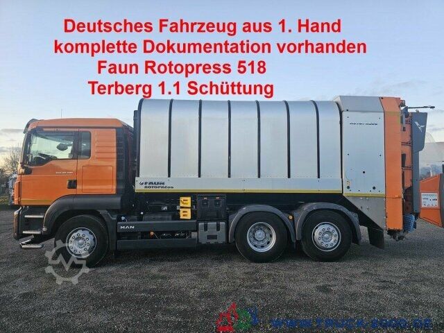 Мусоровоз MAN TGS 28.320 Faun Rotopress 518 Terberg Schüttung