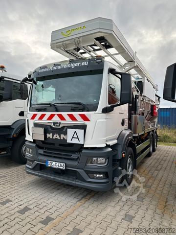 Вакуумная автоцистерна MAN TGS 26.480 6x2 mit Kroll ADR Kombi und Simultan