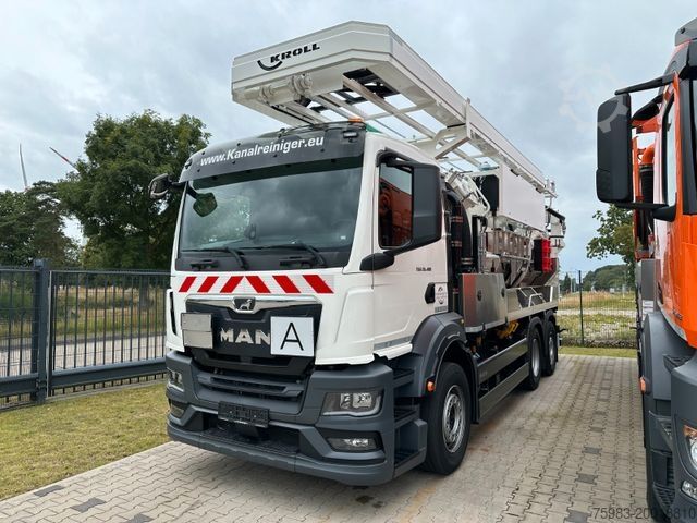 Вакуумная автоцистерна MAN TGS 26.480 6x2 mit Kroll ADR Kombi und Simultan