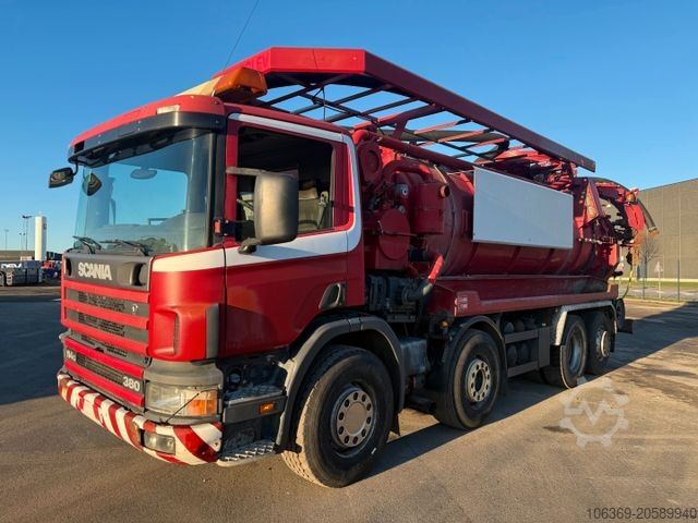 Вакуумная автоцистерна SCANIA 114/380 8x2*6 Assmann 14 m3 Vacuumtruck