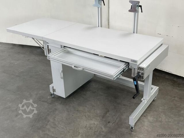 ESD электростатически защищённый рабочий стол, рабочий стол с регулировкой по высоте, электромонтажн HANDKE Industrie Technik 