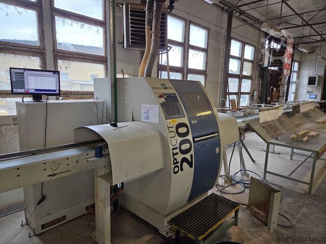 Оптимизационный торцовочный станок слева направо WEINIG Dimter Opticut 200 Elite