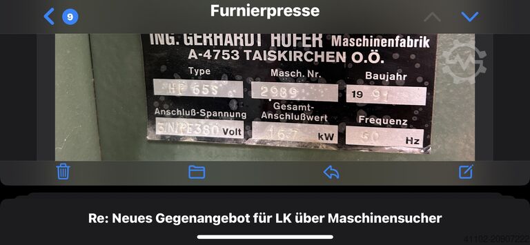 шпонпресс Höfer HP 65 S