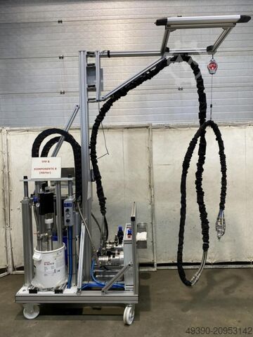 2-компонентная дозирующая установка с ручным пистолетом для клея; 2К-клеевая установка GSMFG G200X-G MAYER & MAYER MMR R2020R VLOOP DG 2:1 PUB